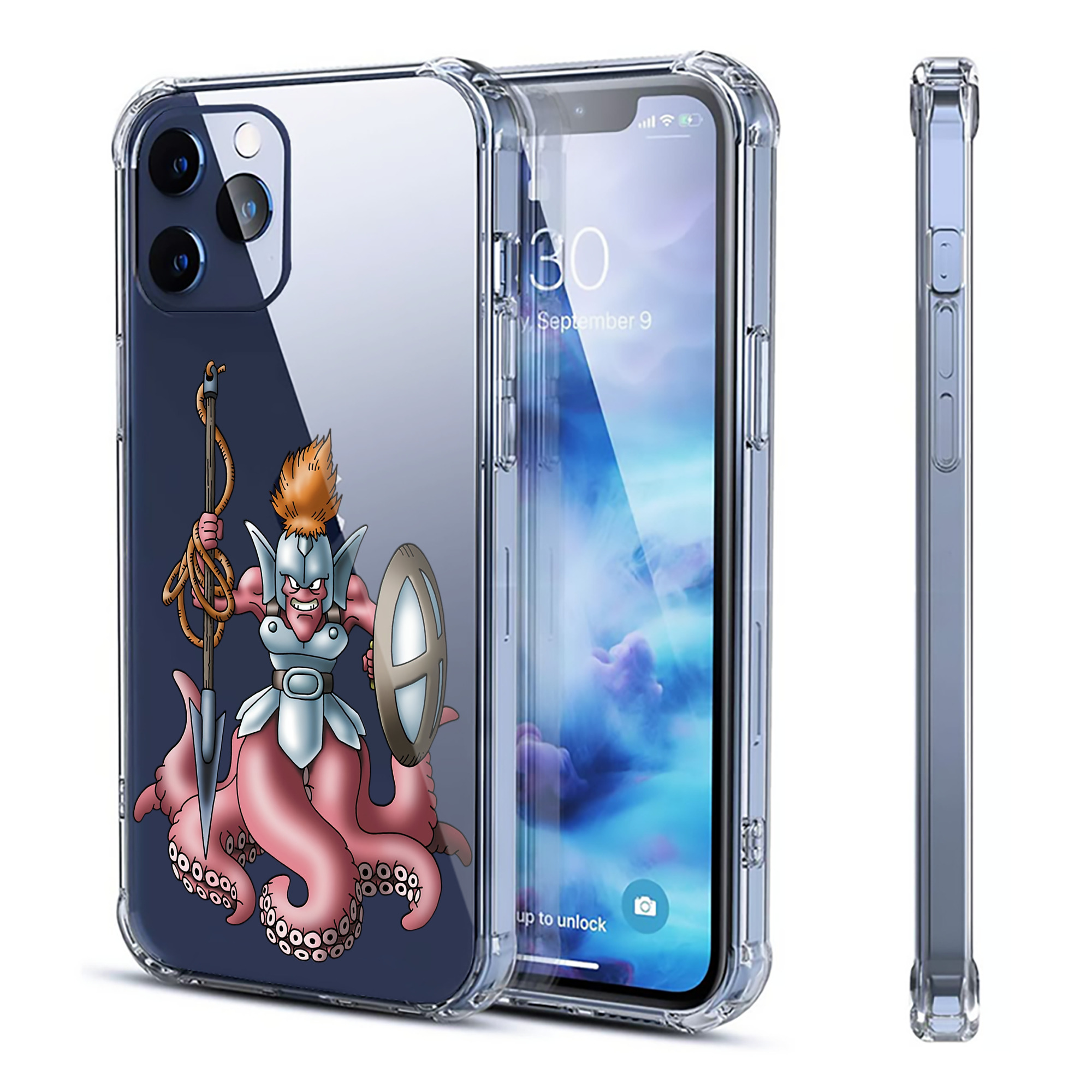 （画像用） ドラゴンクエスト Doragon Kuesuto Dragon Quest 【iPhone 12シリーズ対応】透明スマホケース（クリアソフトケース）